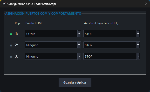 Configuración GPIO